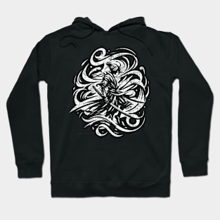 Male Katana Warrior Tribal Winds Graphic Tee | Samurai Soul Hoodie